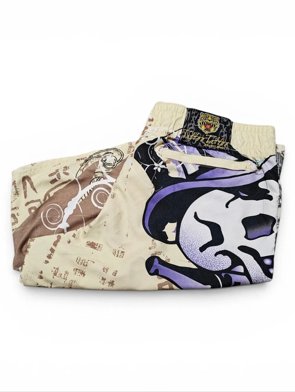 Tatoo Tatoo By Free Spirit Men's Skull Print Board Shorts Swim Trunks Size M